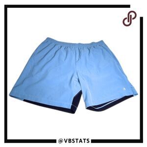 Solfire Peloton Men's Summit Athletic Workout Shorts‎ Light Blue Navy Size XL